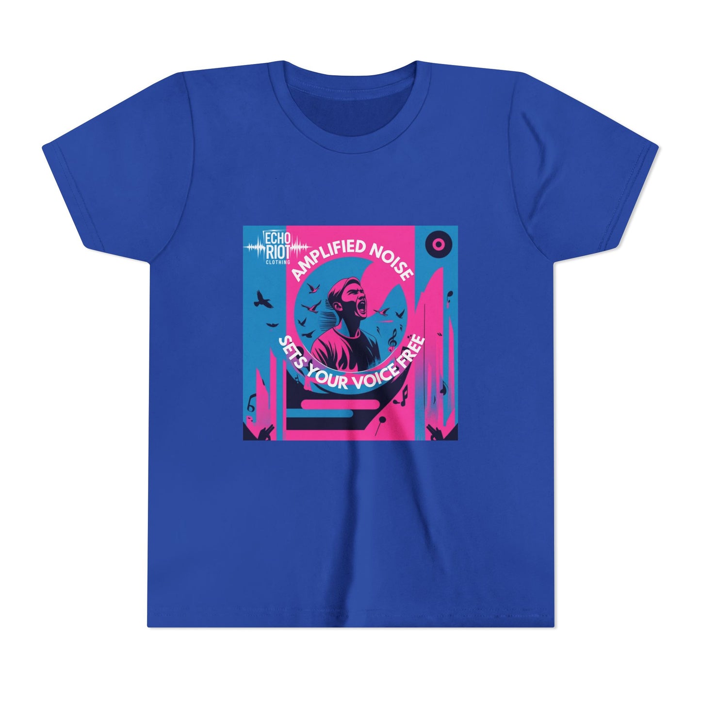 Amplified Noise Graphic - Set Your Voice Free Kids T-Shirt