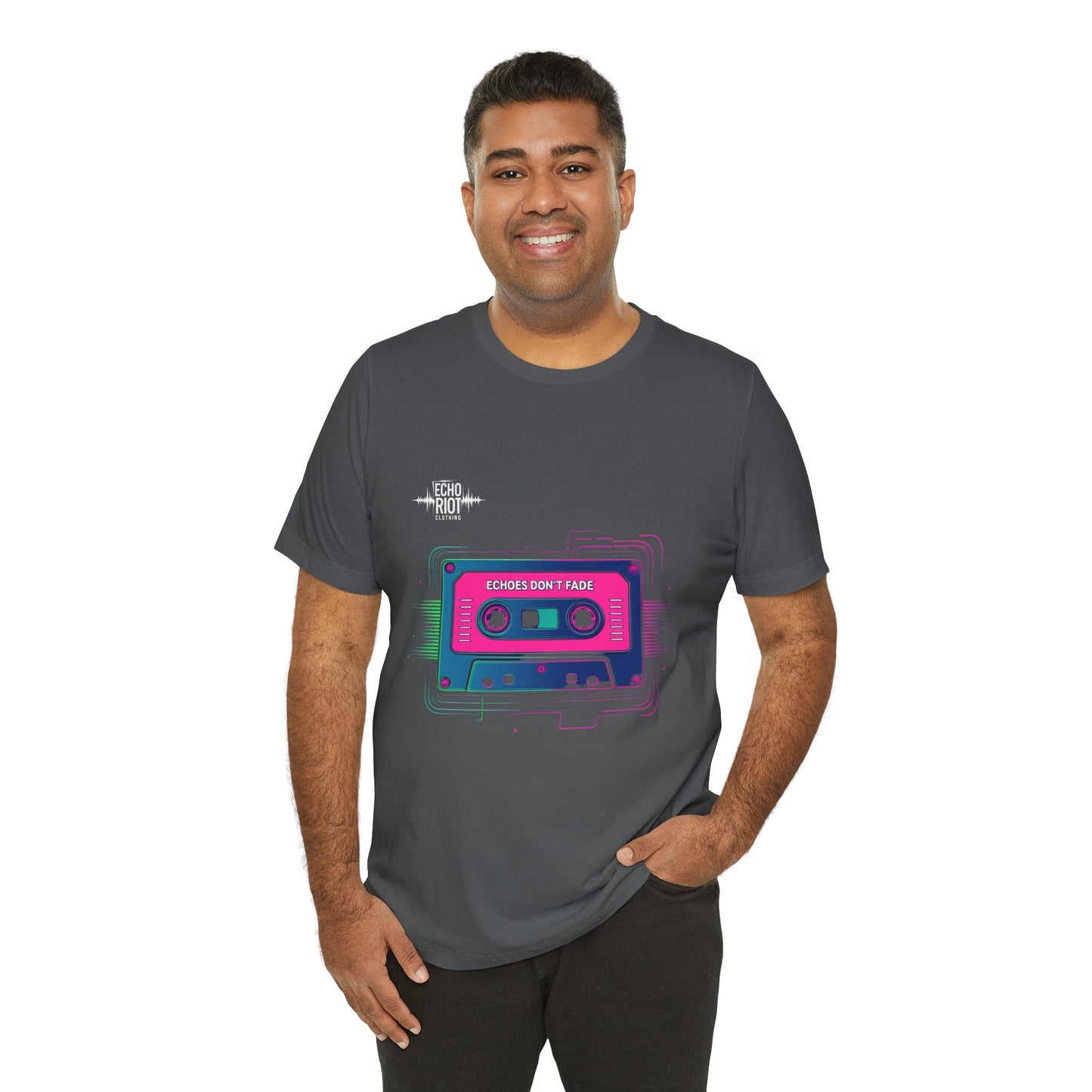 "Echoes Don't Fade" Retro Cassette Tape T-Shirt