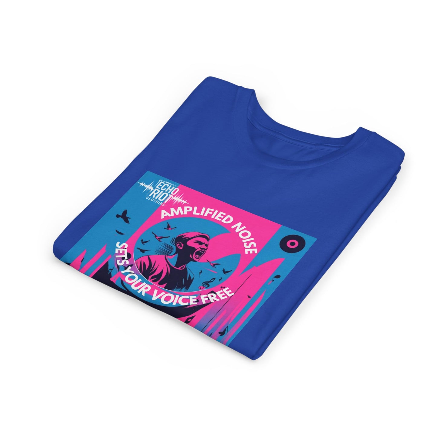 Amplified Noise Graphic - Set Your Voice Free Kids T-Shirt