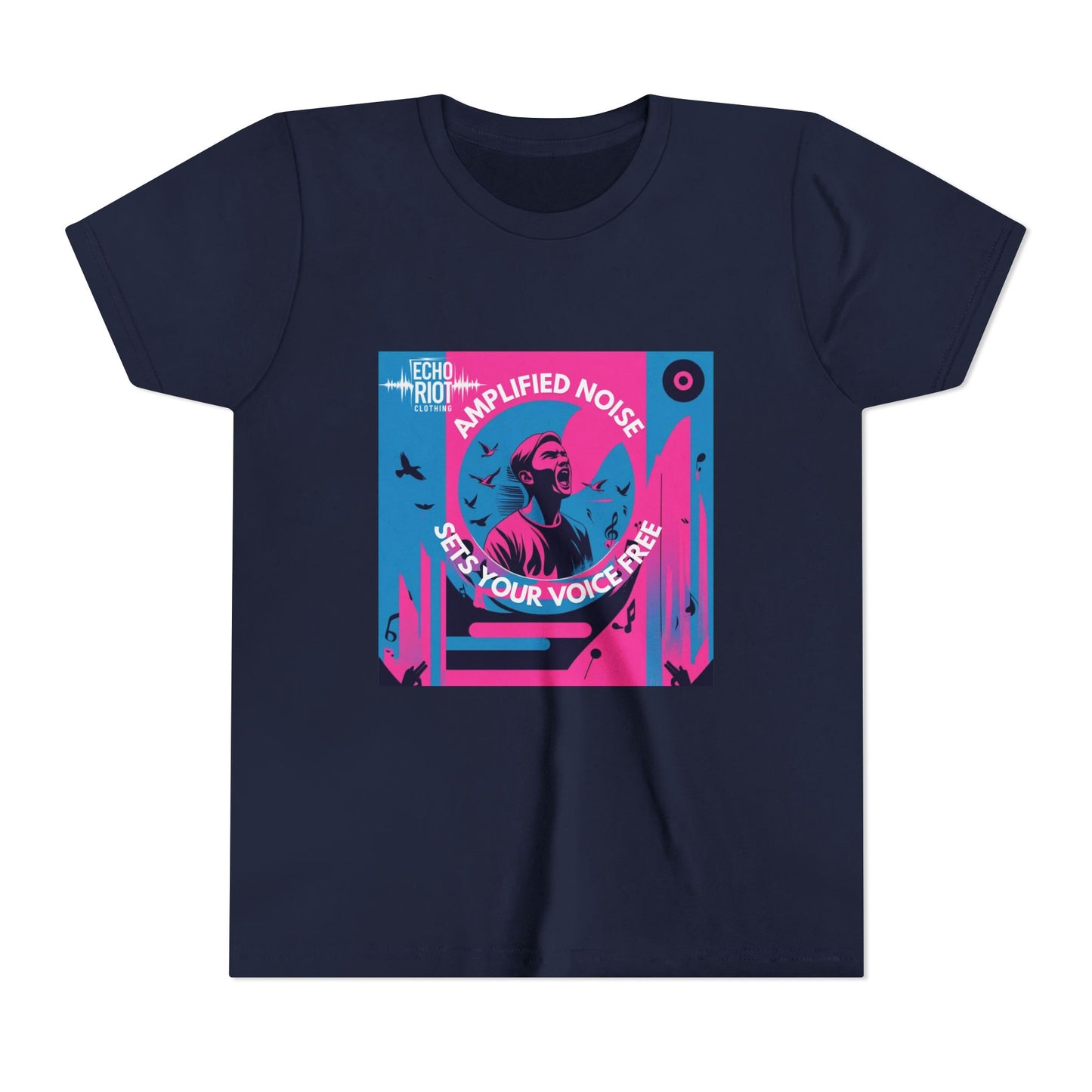 Amplified Noise Graphic - Set Your Voice Free Kids T-Shirt