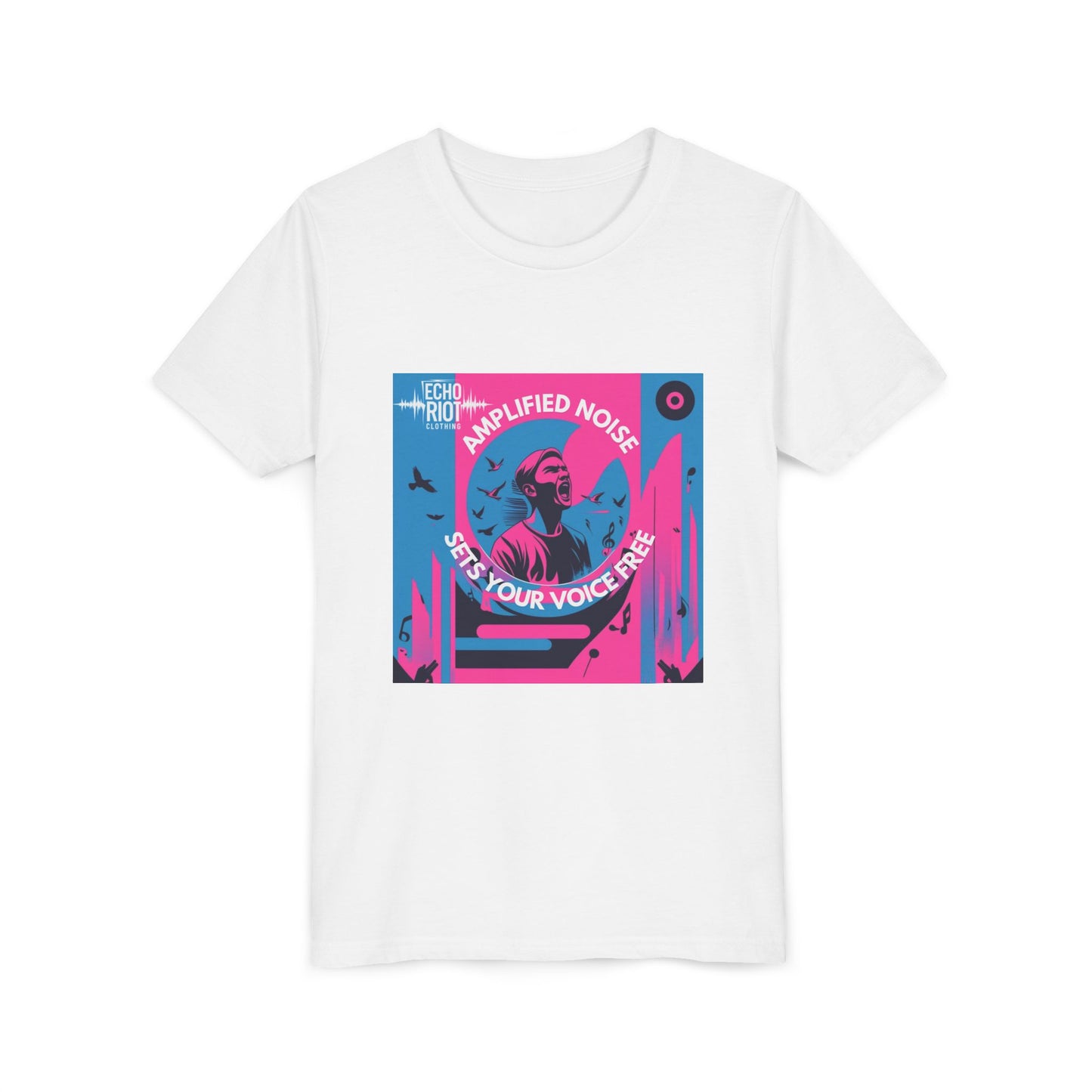 Amplified Noise Graphic - Set Your Voice Free Kids T-Shirt