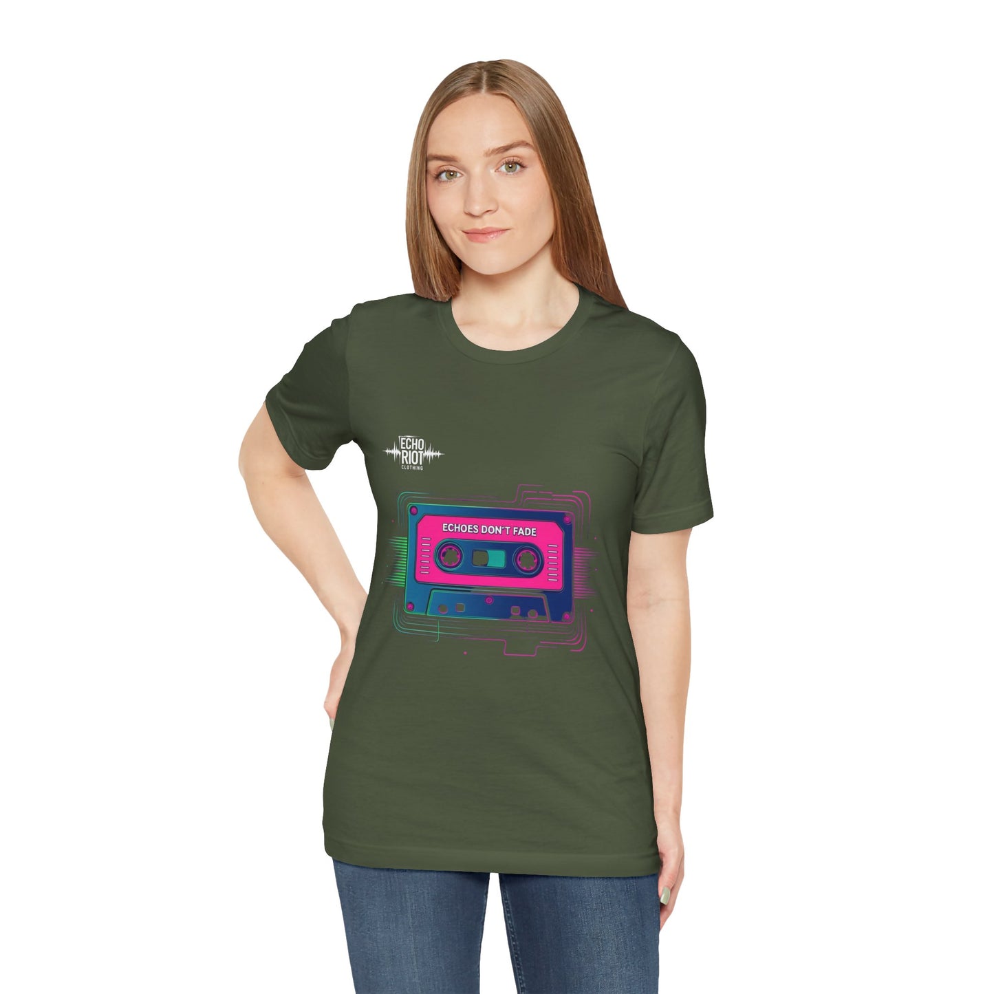 "Echoes Don't Fade" Retro Cassette Tape T-Shirt