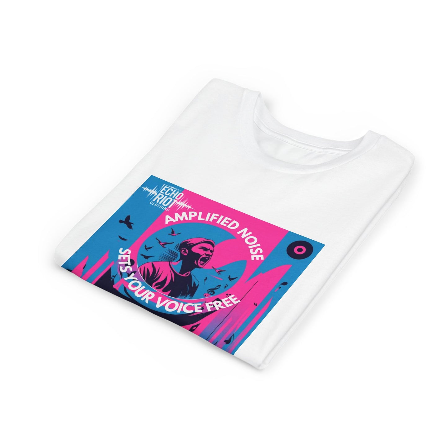 Amplified Noise Graphic - Set Your Voice Free Kids T-Shirt