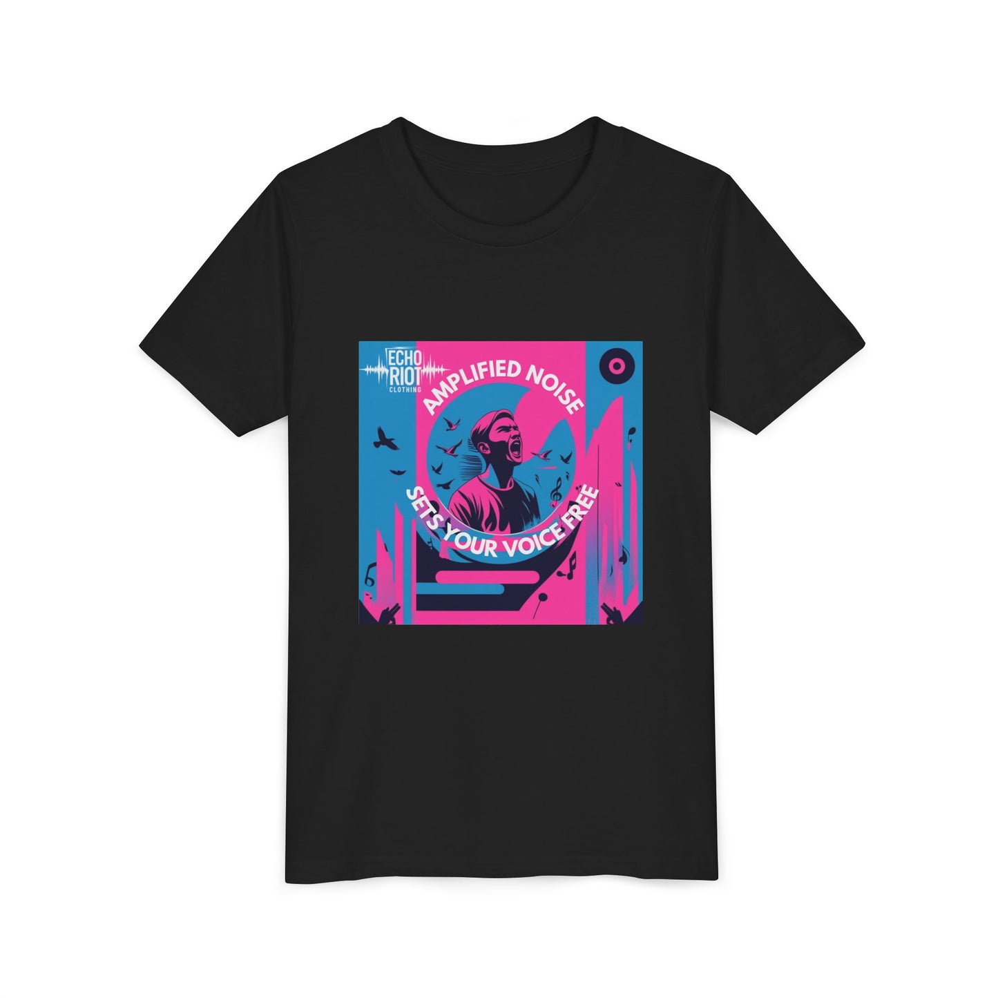 Amplified Noise Graphic - Set Your Voice Free Kids T-Shirt