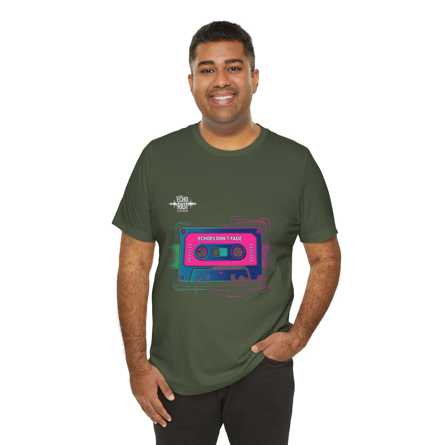 "Echoes Don't Fade" Retro Cassette Tape T-Shirt