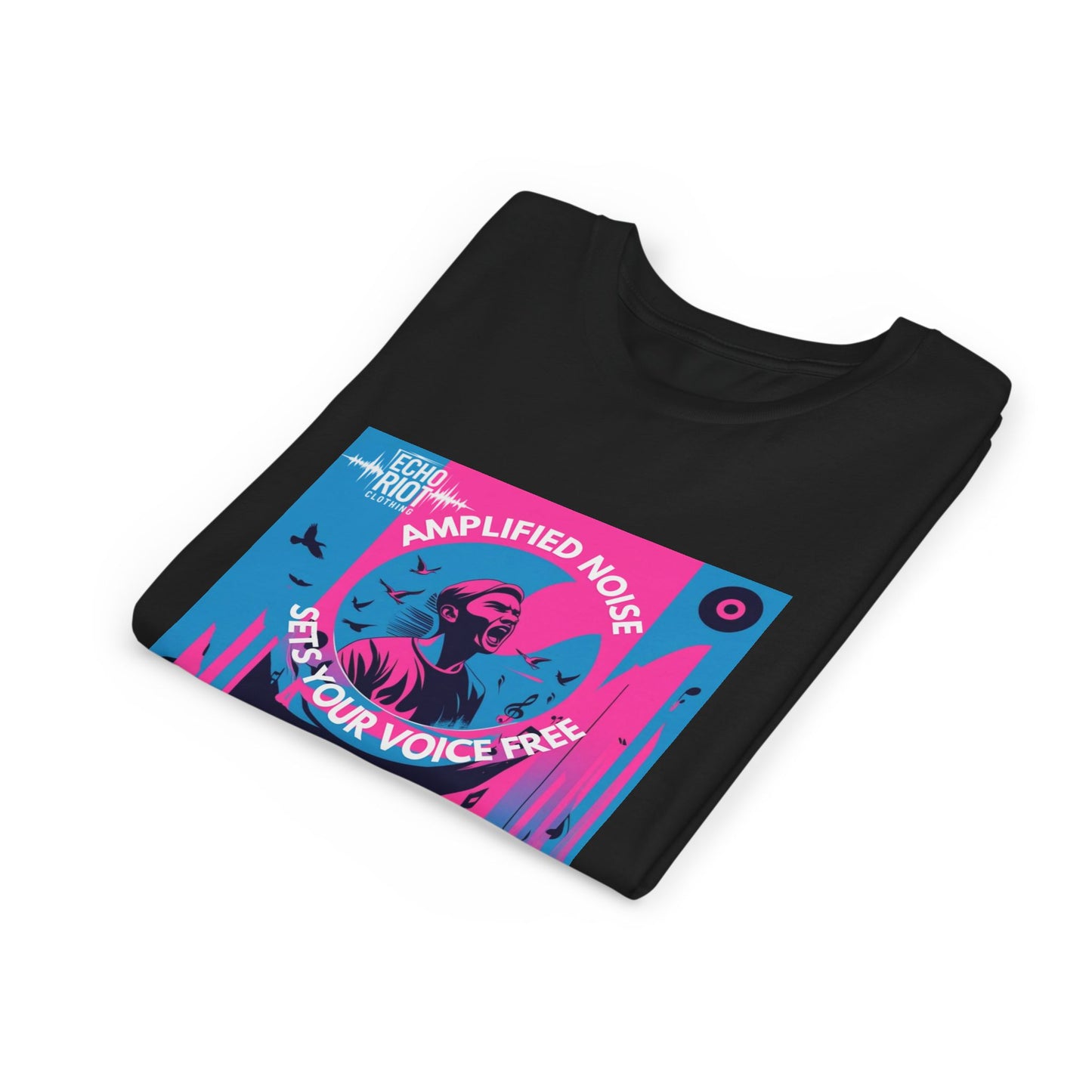 Amplified Noise Graphic - Set Your Voice Free Kids T-Shirt