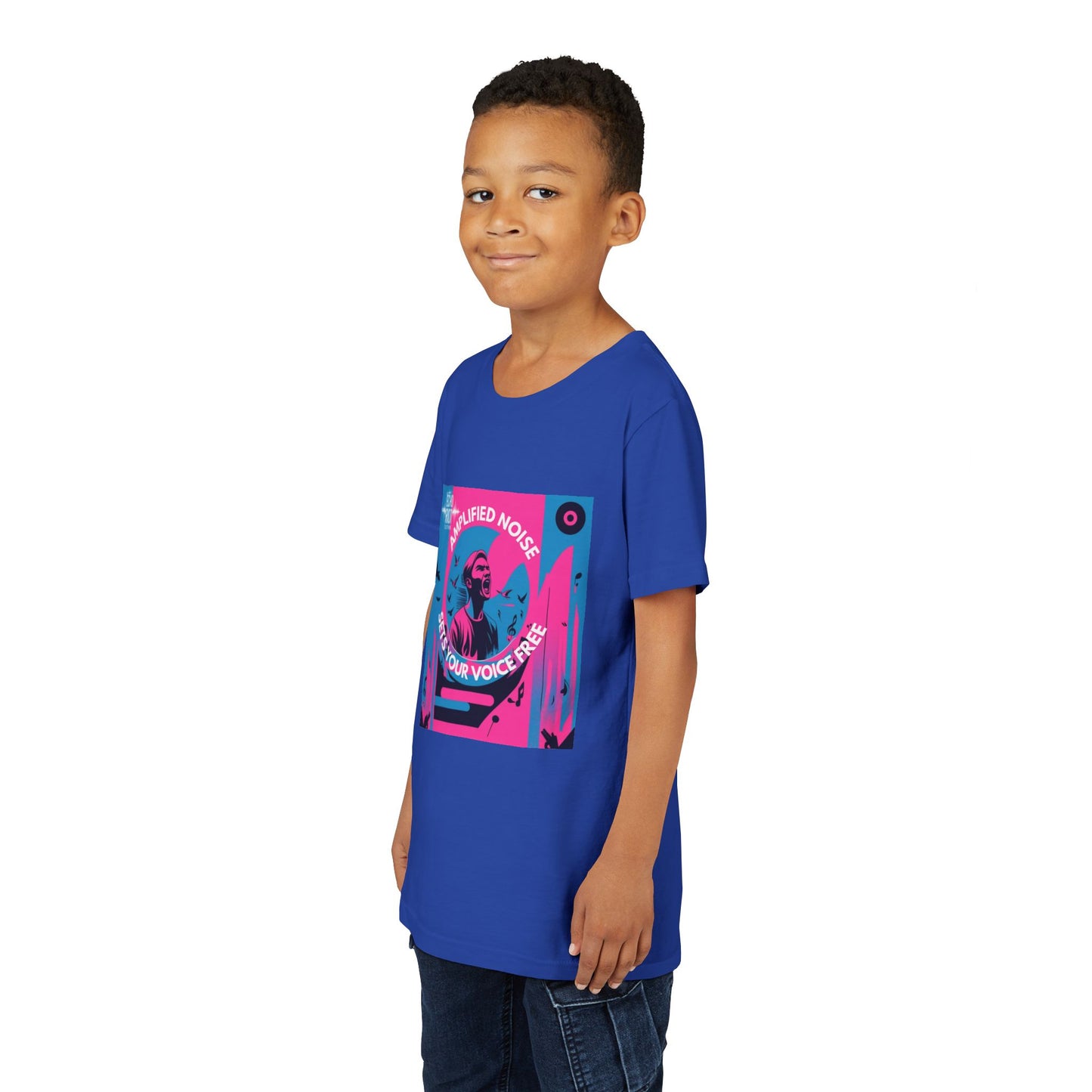 Amplified Noise Graphic - Set Your Voice Free Kids T-Shirt