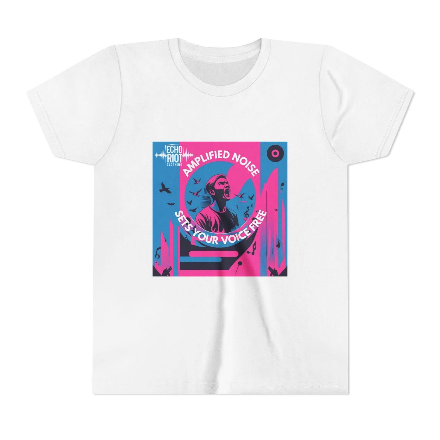 Amplified Noise Graphic - Set Your Voice Free Kids T-Shirt