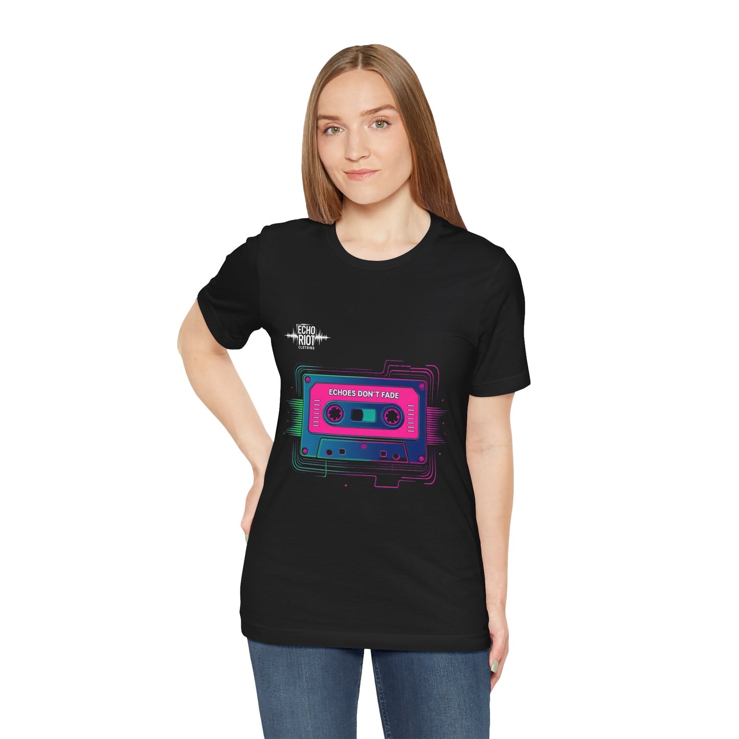 "Echoes Don't Fade" Retro Cassette Tape T-Shirt