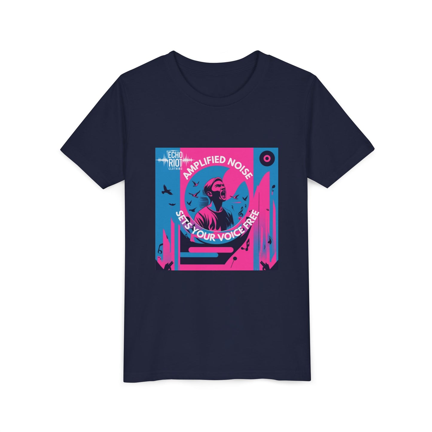 Amplified Noise Graphic - Set Your Voice Free Kids T-Shirt