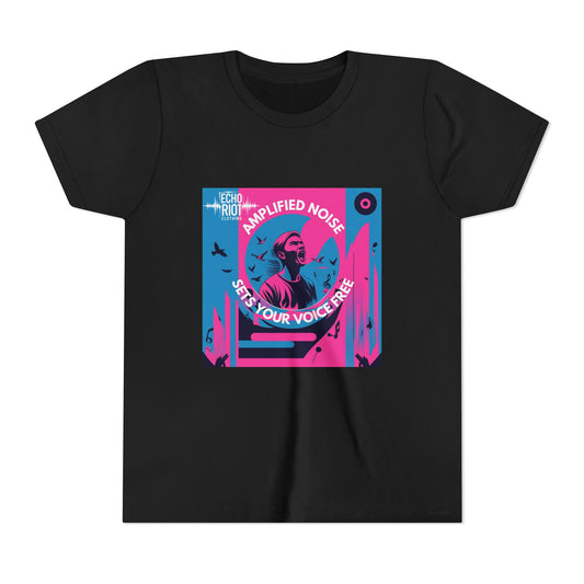 Amplified Noise Graphic - Set Your Voice Free Kids T-Shirt