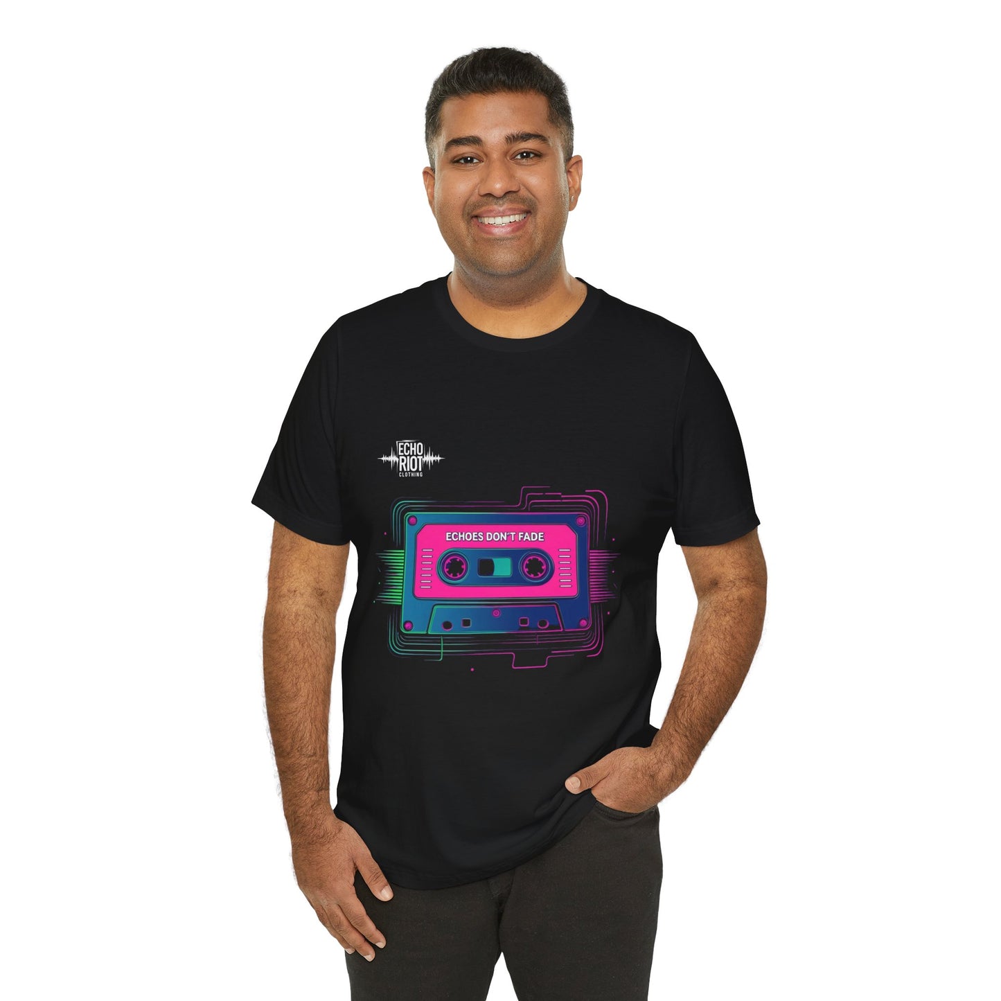 "Echoes Don't Fade" Retro Cassette Tape T-Shirt