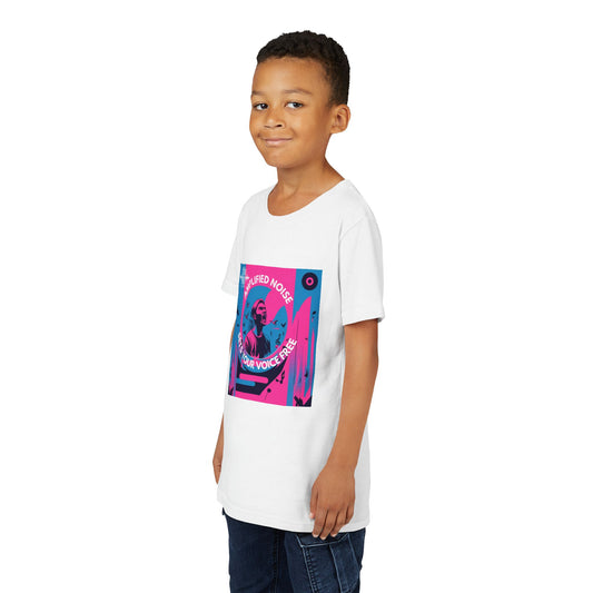 Amplified Noise Graphic - Set Your Voice Free Kids T-Shirt